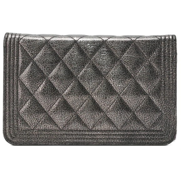 Authentic CHANEL BOY WOC limited edition metallic silver gold hardware - Picture 4 of 11